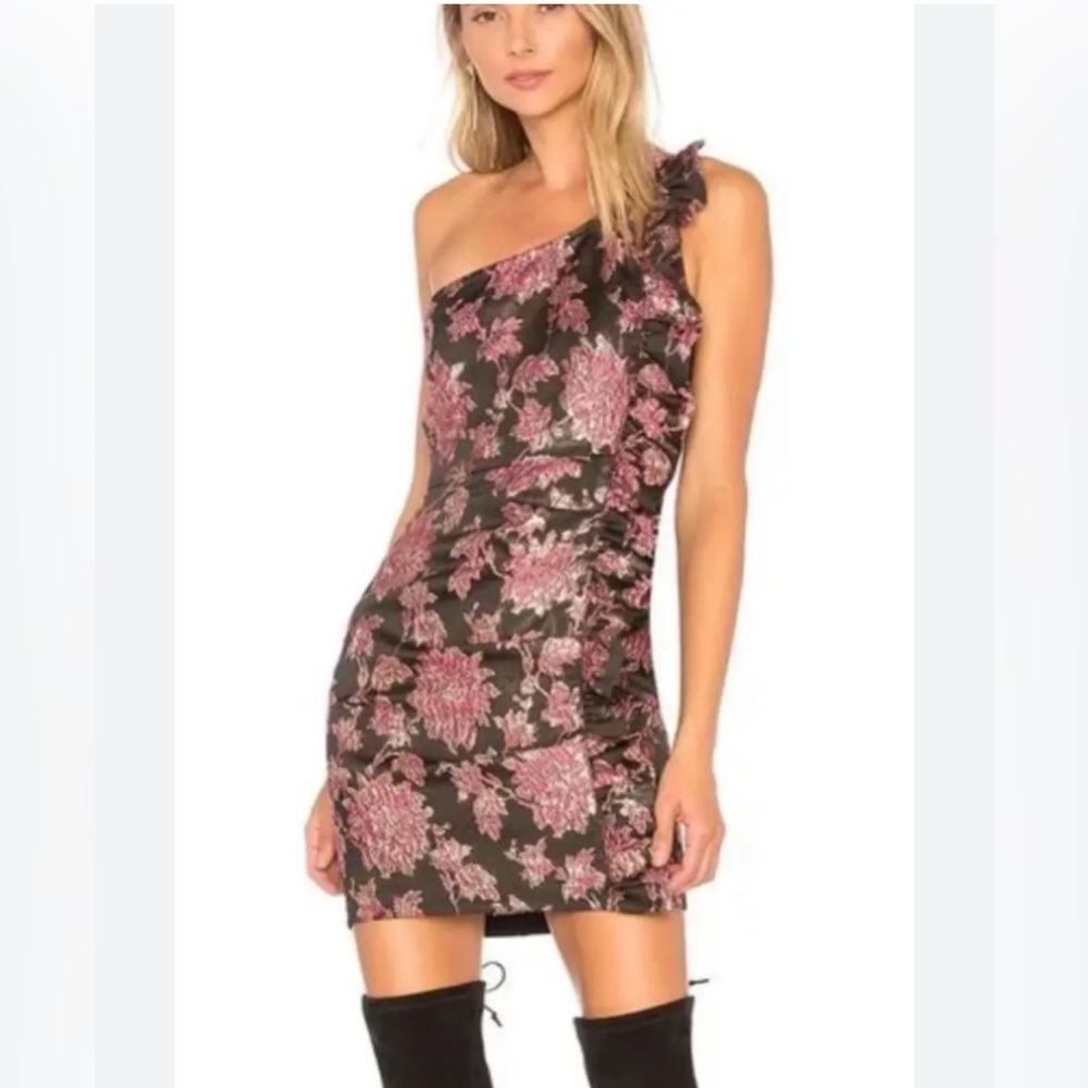 For Love & Lemons Luella Jacquard Metallic‎ Mini Dress